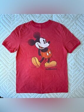Disney Parks Red Mickey Tee | S